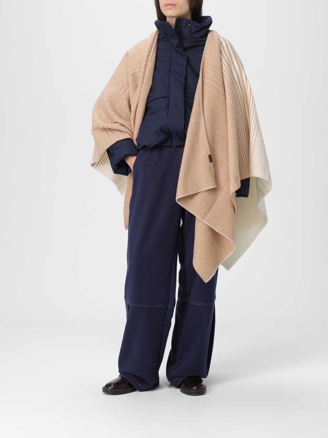 MM MAX MARA COAT: Scarf woman Mm Max Mara, Beige - Img 2