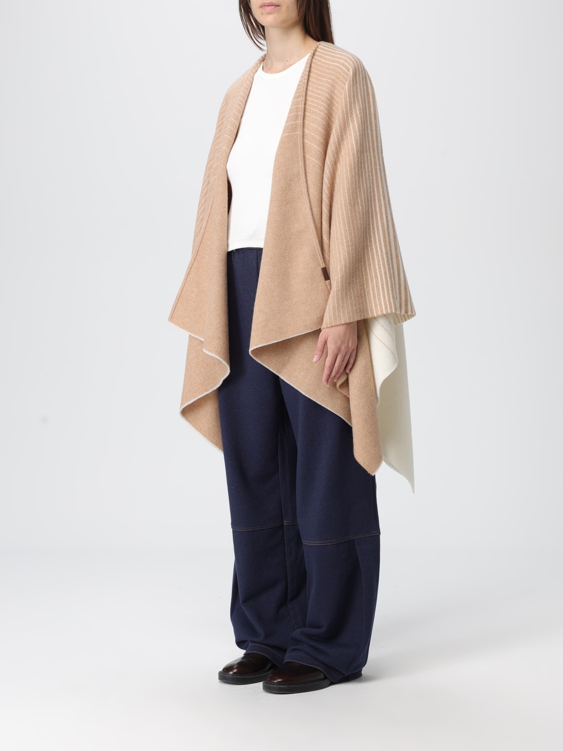 MM MAX MARA COAT: Scarf woman Mm Max Mara, Beige - Img 4