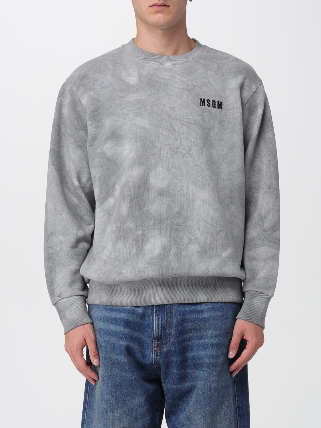 MSGM SWEATSHIRT: Pull homme MSGM, Gris - Img 1