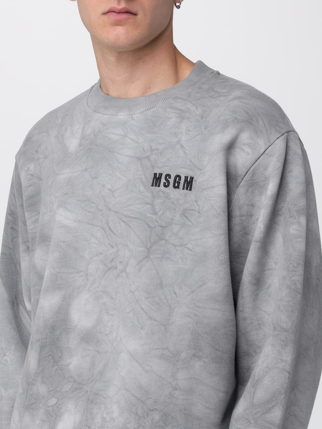 MSGM SWEATSHIRT: Pull homme MSGM, Gris - Img 3