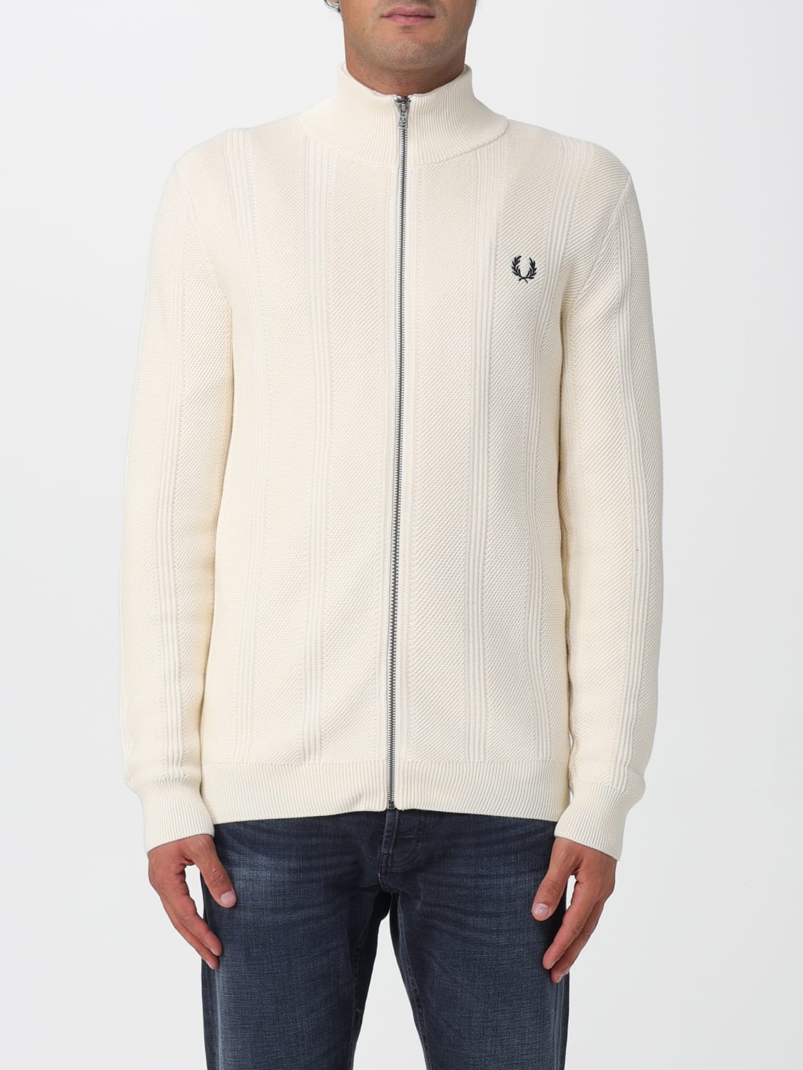 FRED PERRY SWEATER: Sweater men Fred Perry, Beige - Img 1