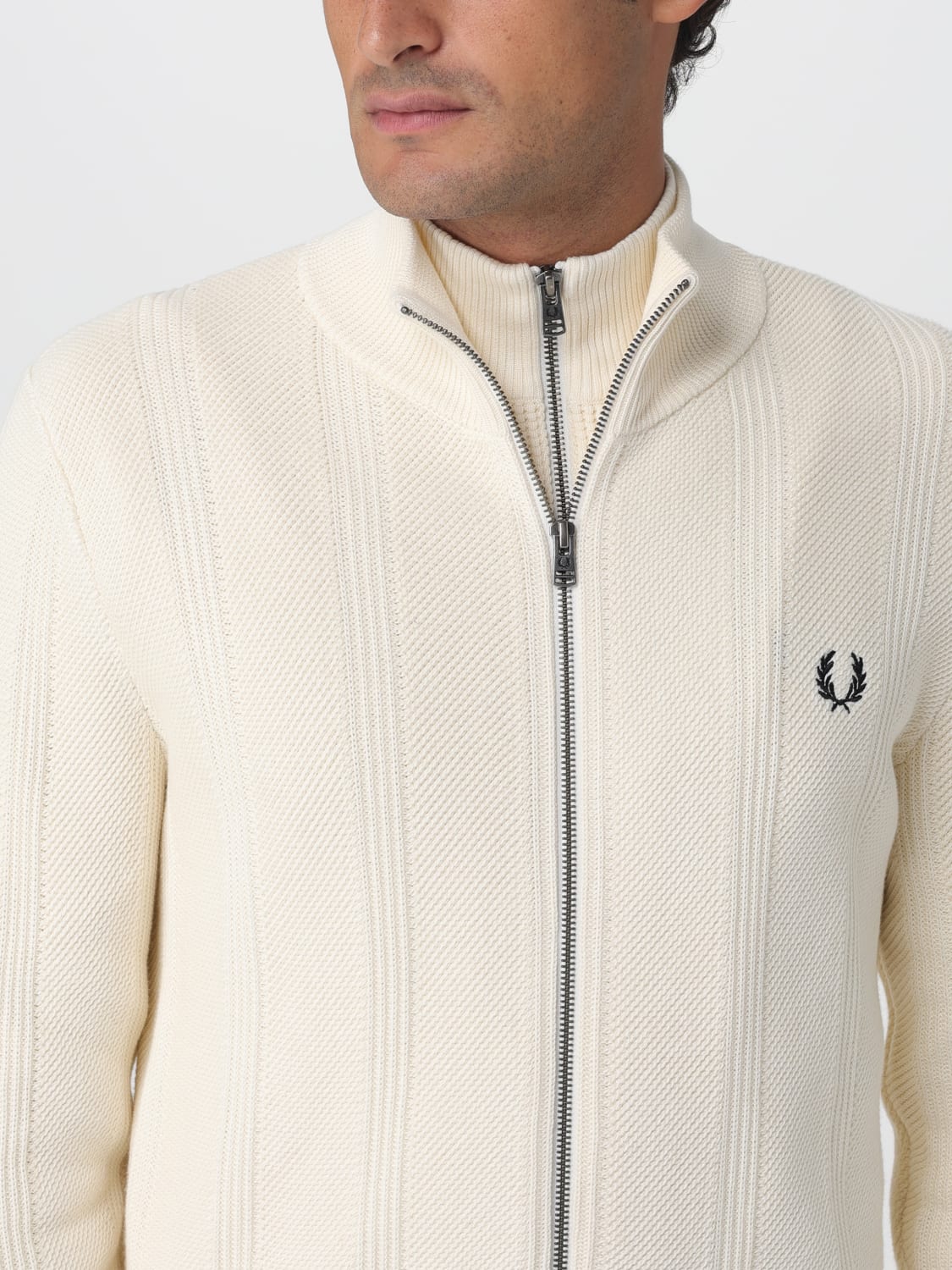 FRED PERRY SWEATER: Sweater men Fred Perry, Beige - Img 4