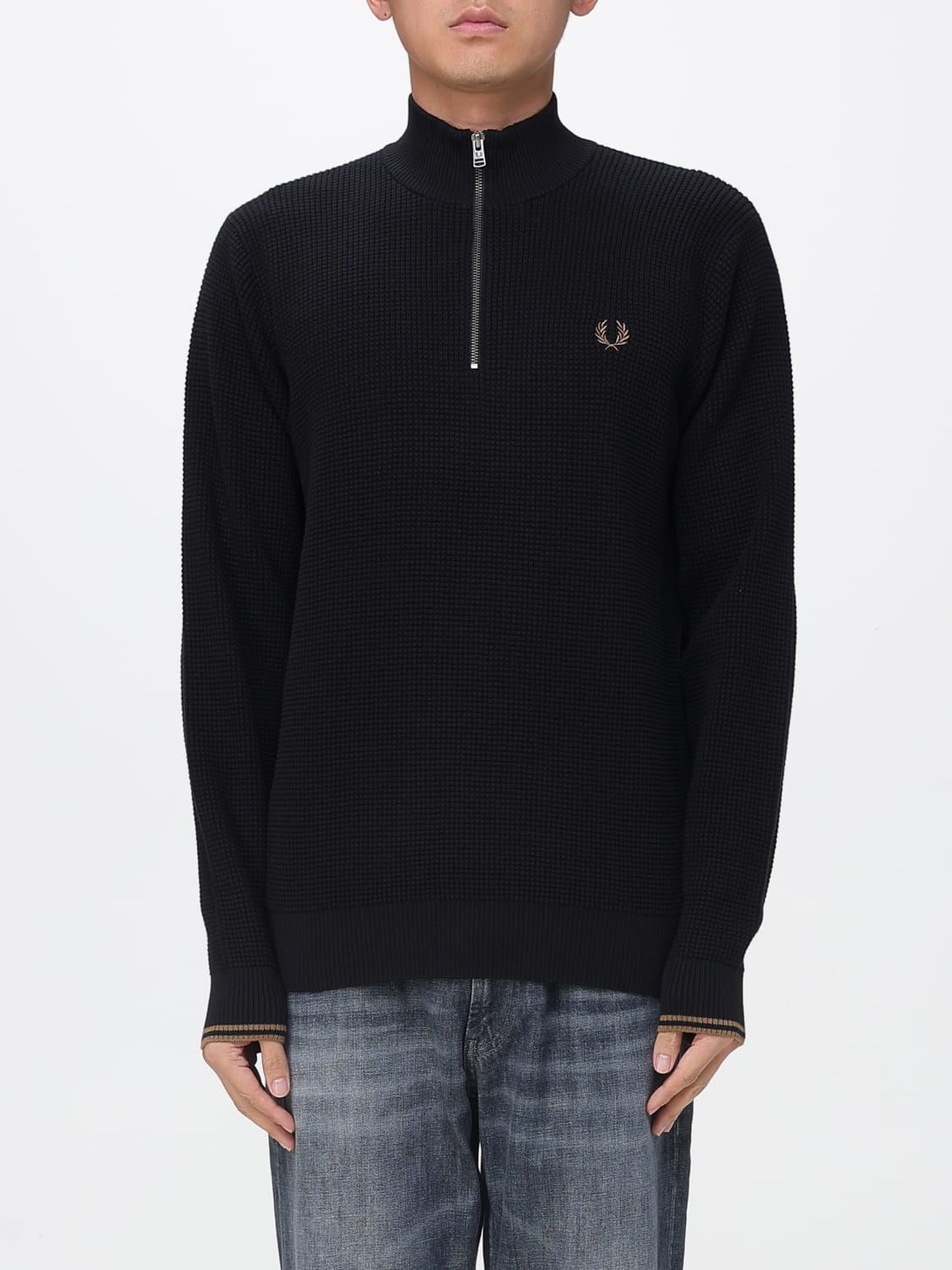 FRED PERRY SWEATER: Sweater men Fred Perry, Black - Img 1