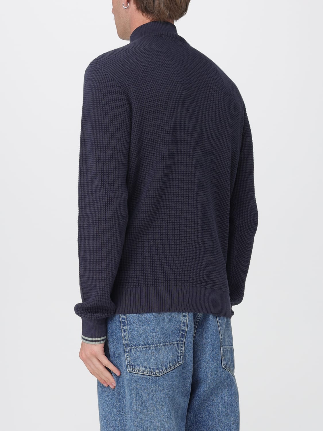 FRED PERRY SWEATER: Sweater men Fred Perry, Blue - Img 2