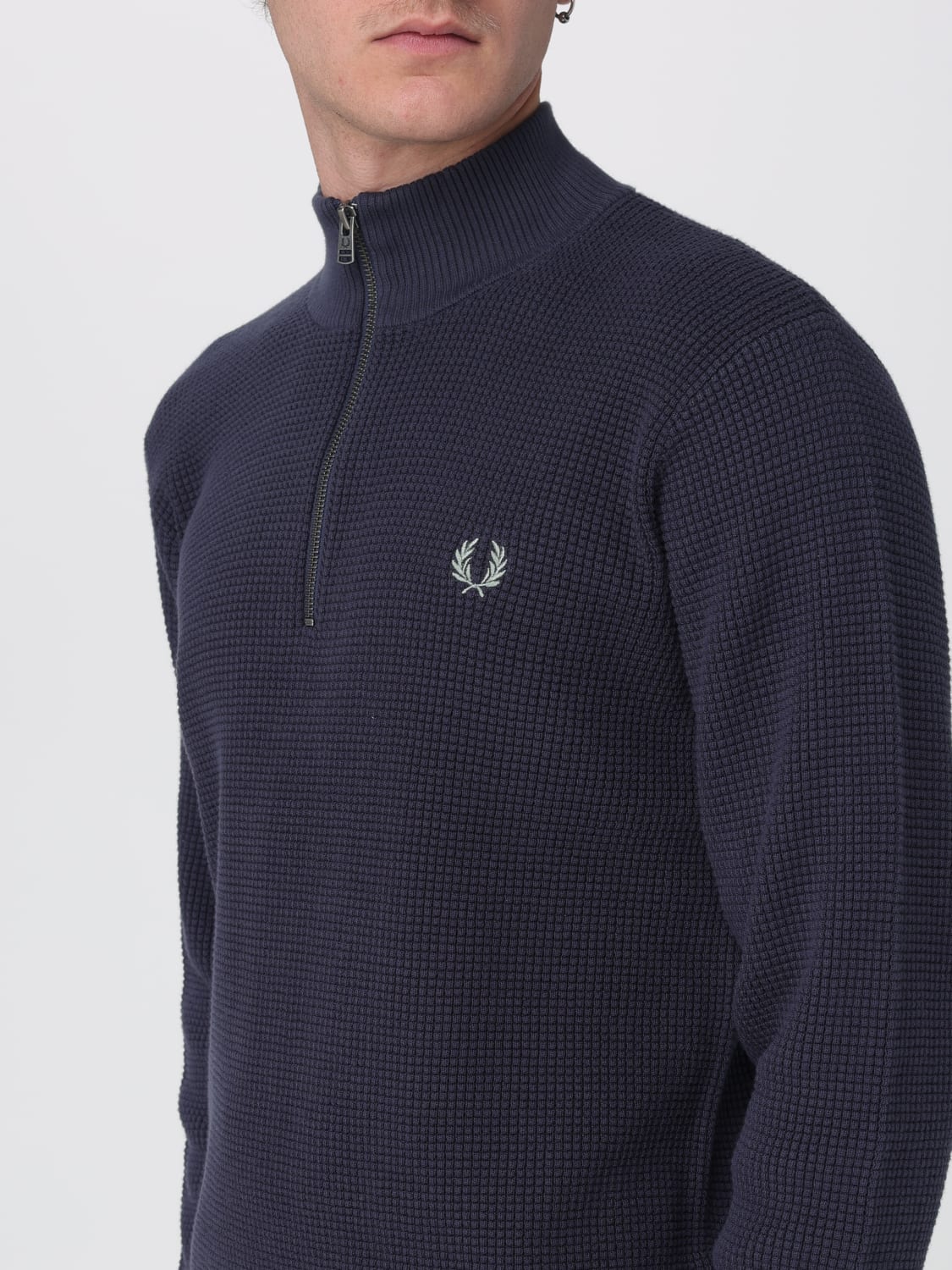 FRED PERRY SWEATER: Sweater men Fred Perry, Blue - Img 3
