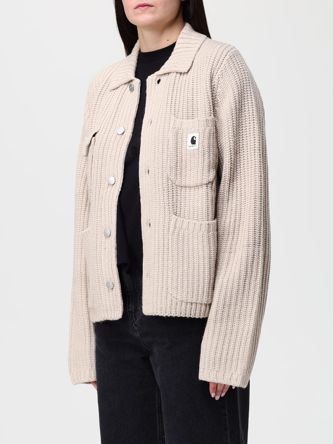 CARHARTT WIP SWEATER: Coat woman Carhartt Wip, Beige - Img 3