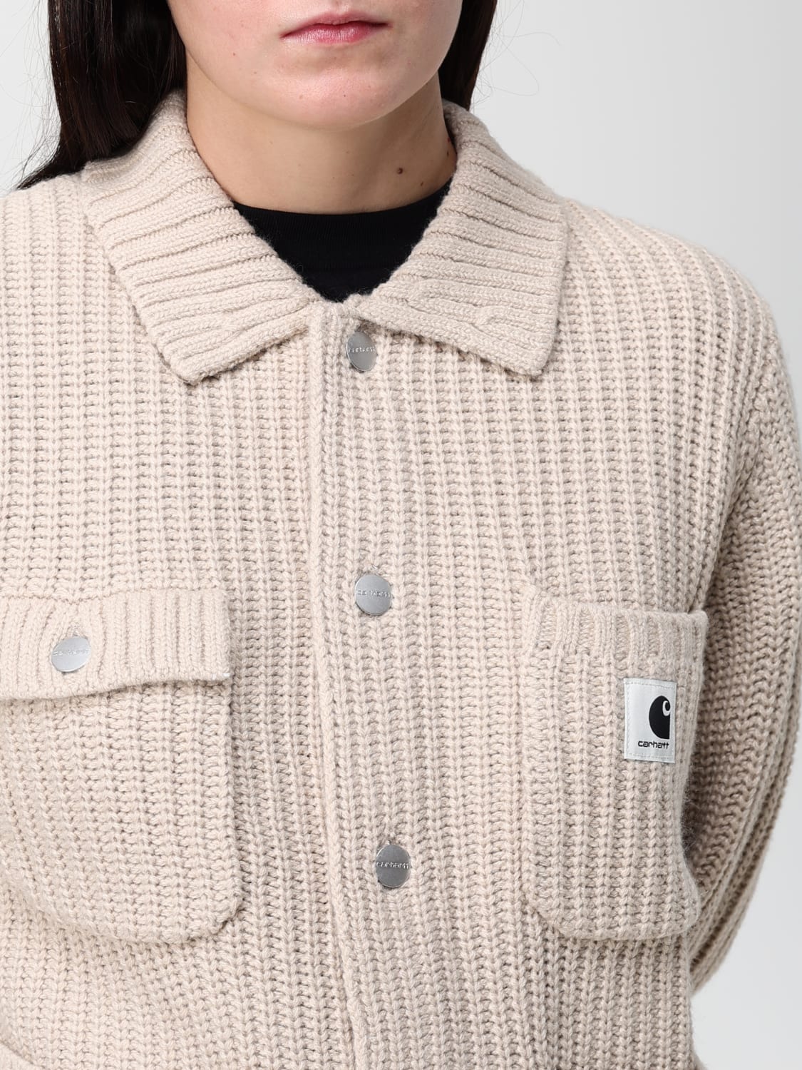 CARHARTT WIP SWEATER: Coat woman Carhartt Wip, Beige - Img 4