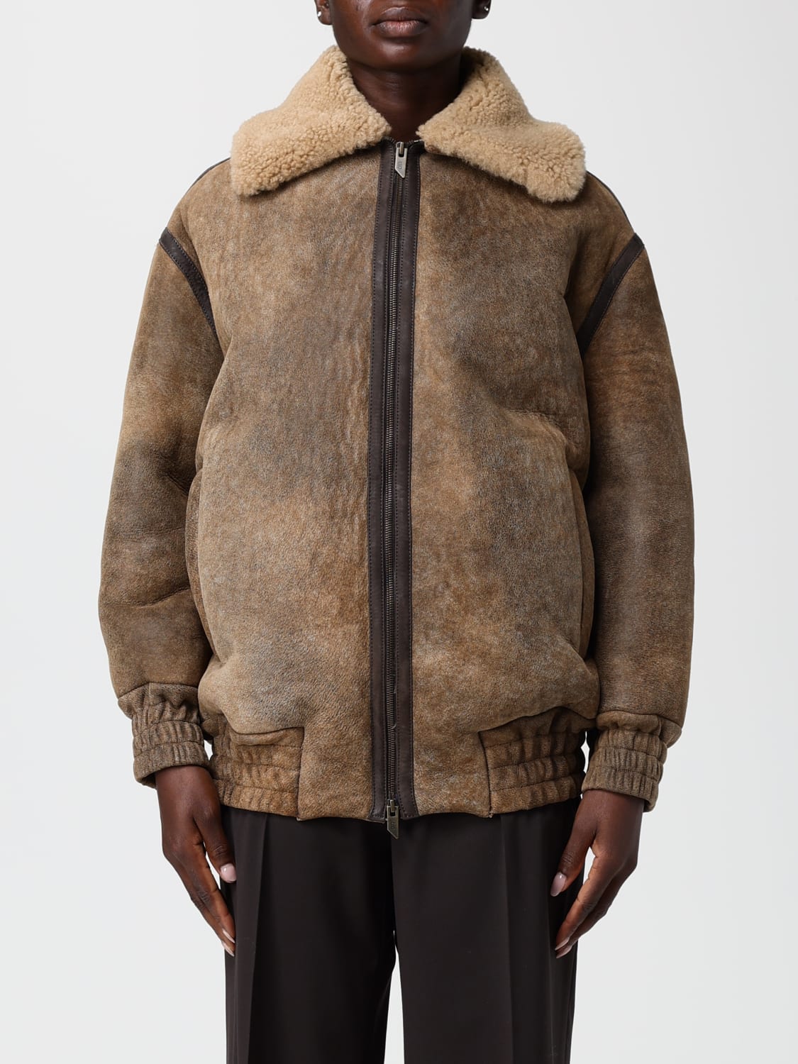 SALVATORE SANTORO PELLICCIA: Shearling Salvatore Santoro, Marrone - Img 1