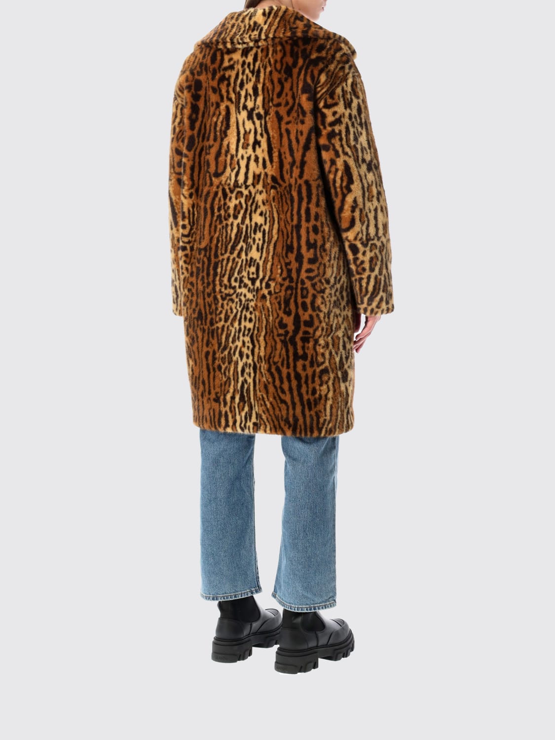 STAND STUDIO FUR COAT: Coat woman Stand Studio, Safari - Img 2