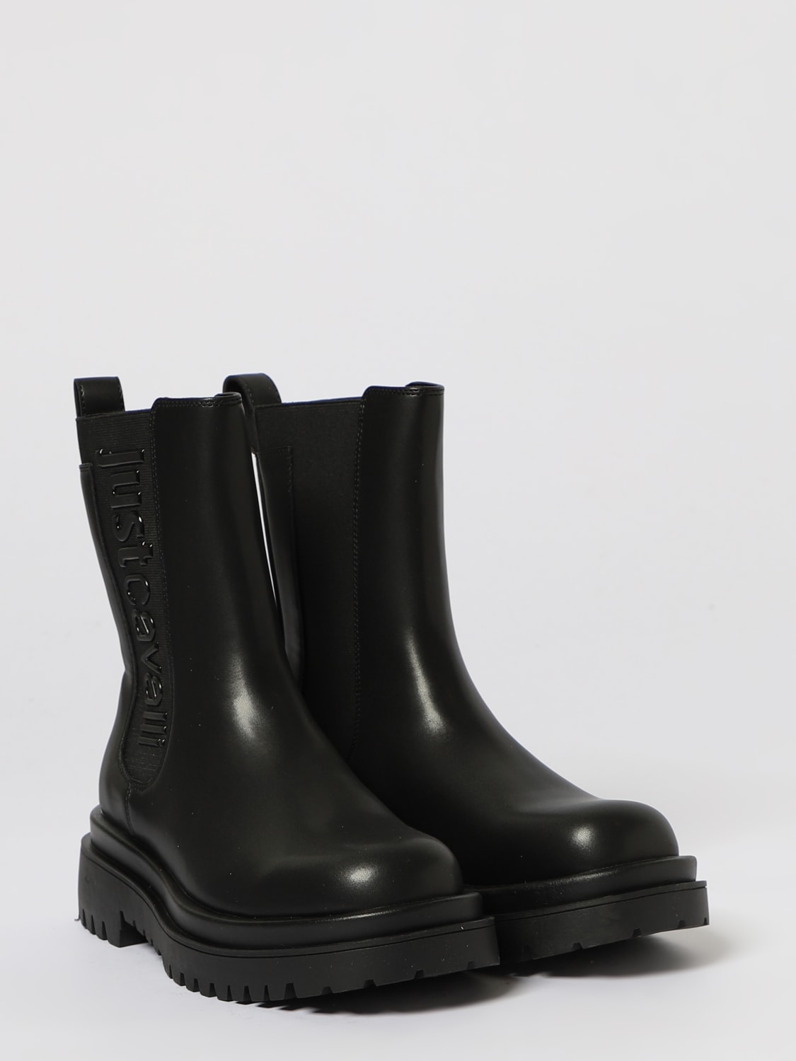 JUST CAVALLI BOOTS: Flat ankle boots woman Just Cavalli, Black - Img 2