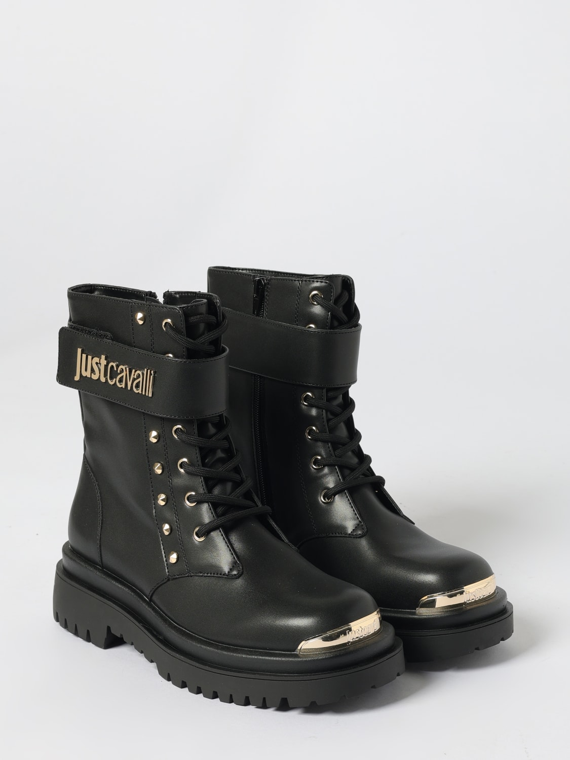 JUST CAVALLI BOOTS: Flat ankle boots woman Just Cavalli, Black - Img 2