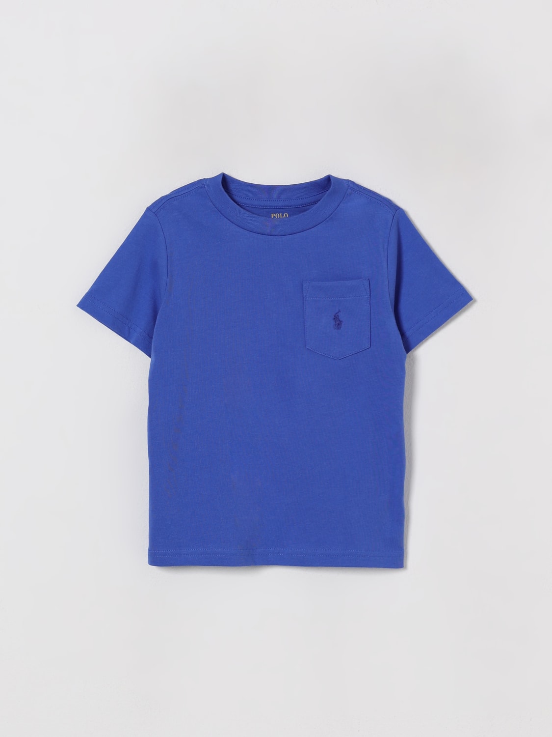 POLO RALPH LAUREN T-SHIRT: T-shirt kids Polo Ralph Lauren, Blue - Img 1