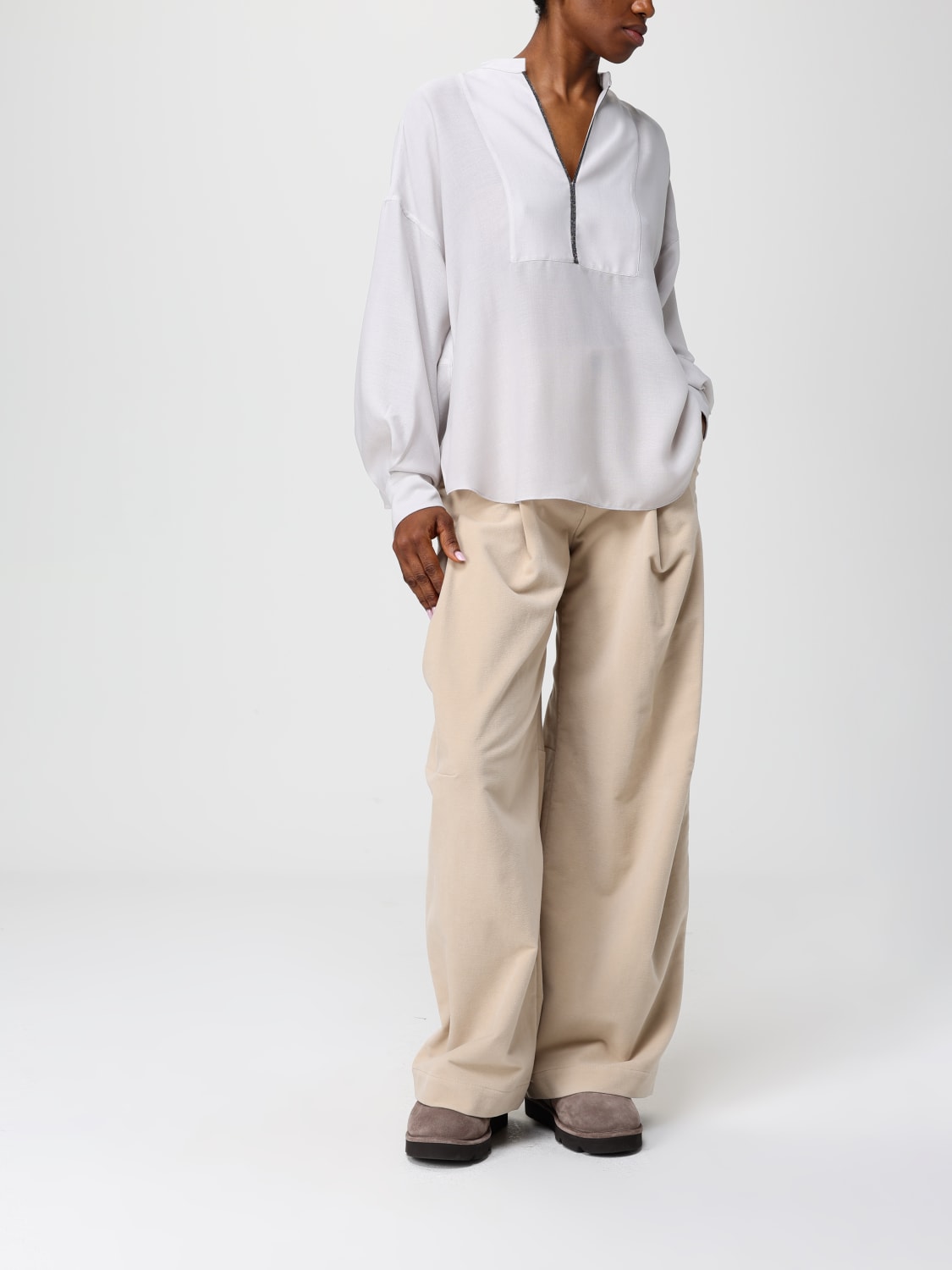 BRUNELLO CUCINELLI PANTALON: Pantalon femme Brunello Cucinelli, Sable - Img 2