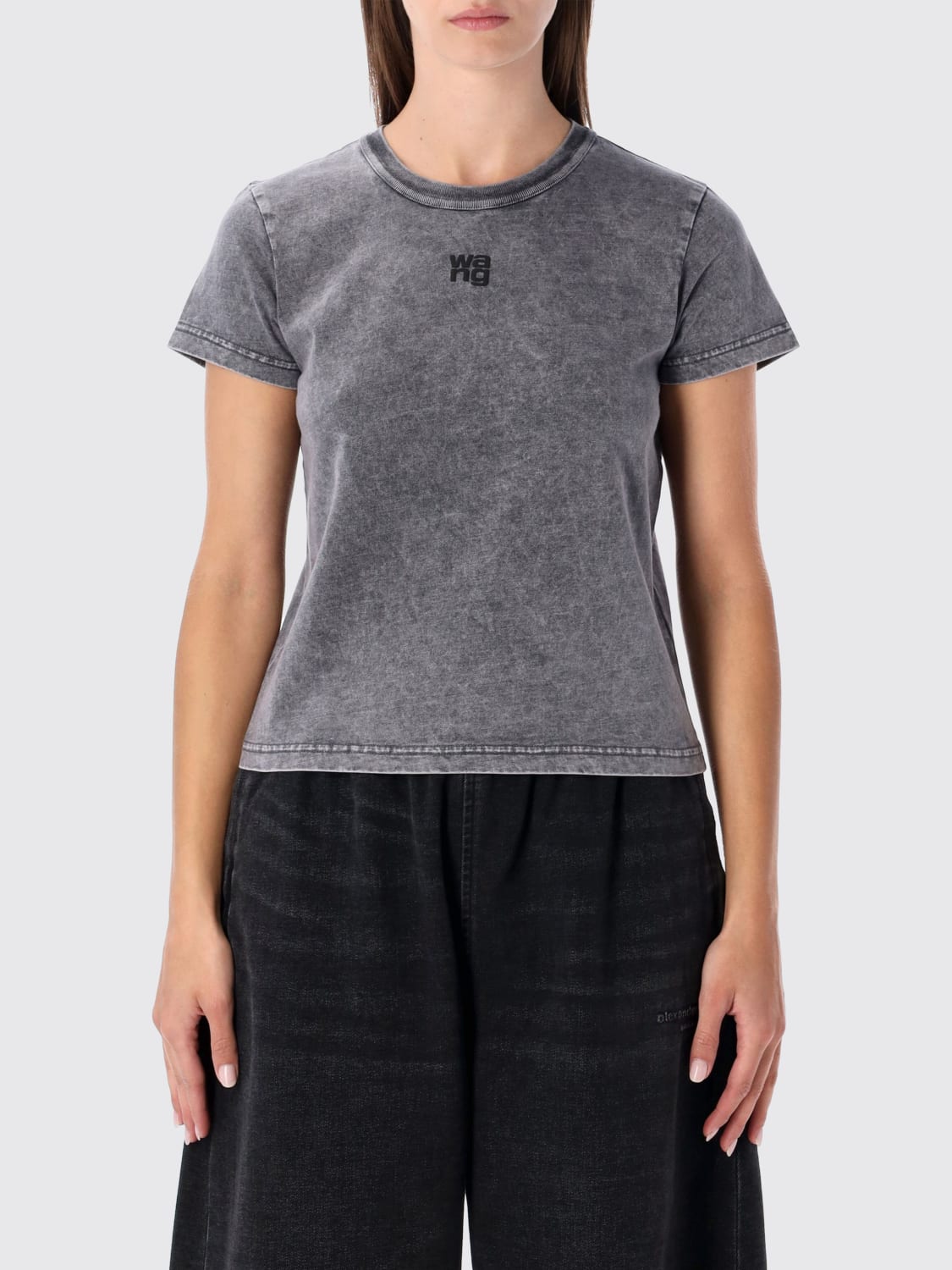 T BY ALEXANDER WANG T-SHIRT: T-shirt femme T by Alexander Wang, Gris - Img 1