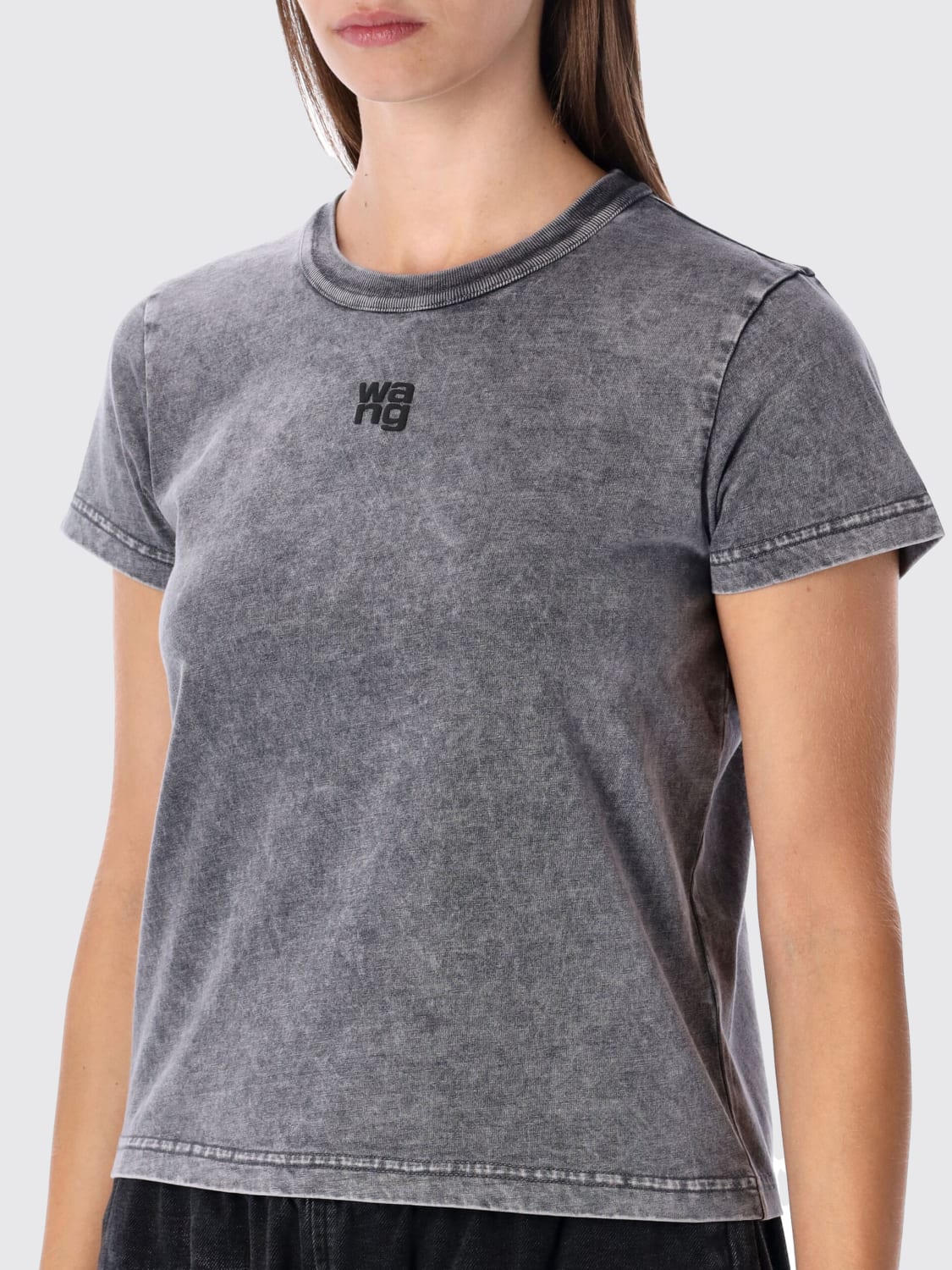 T BY ALEXANDER WANG T-SHIRT: T-shirt femme T by Alexander Wang, Gris - Img 3