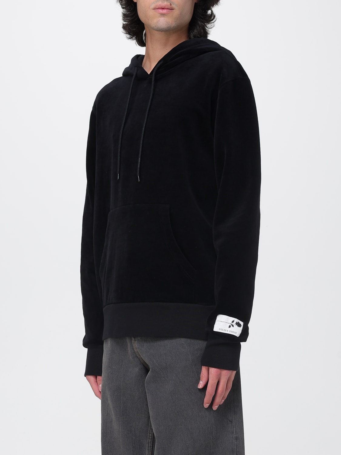 GOLDEN GOOSE FELPA: Felpa con cappuccio Golden Goose, Nero - Img 4