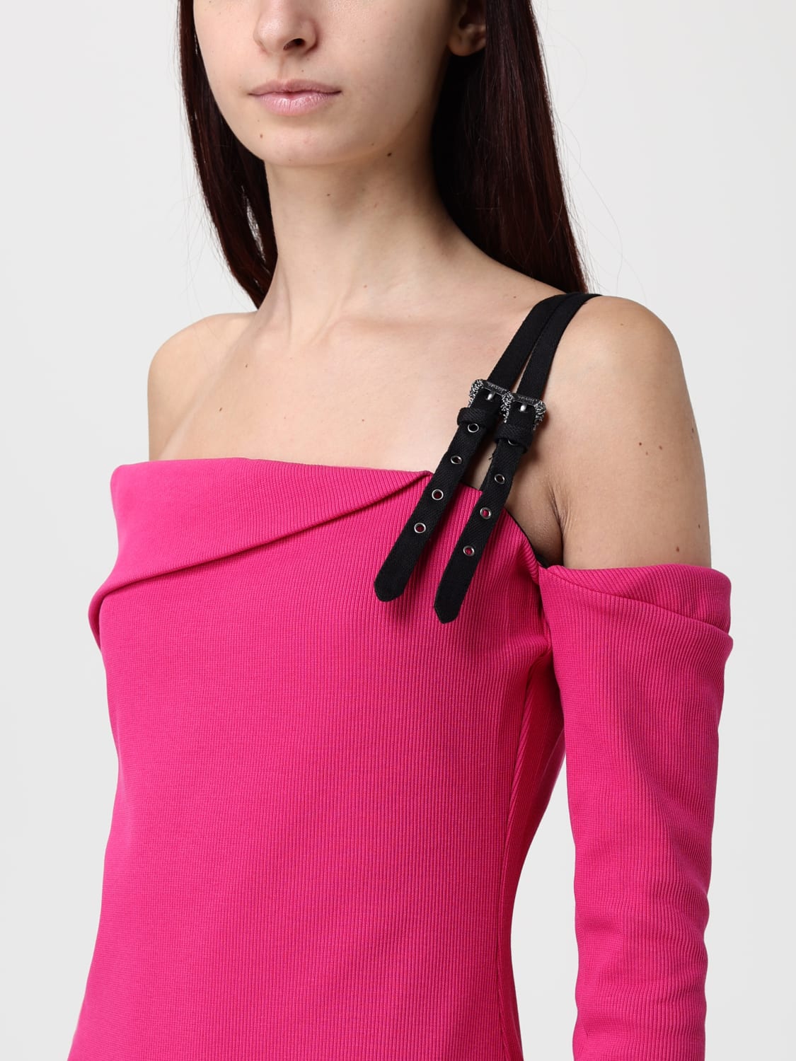 VERSACE JEANS COUTURE DRESS: Dress woman Versace Jeans Couture, Pink - Img 3