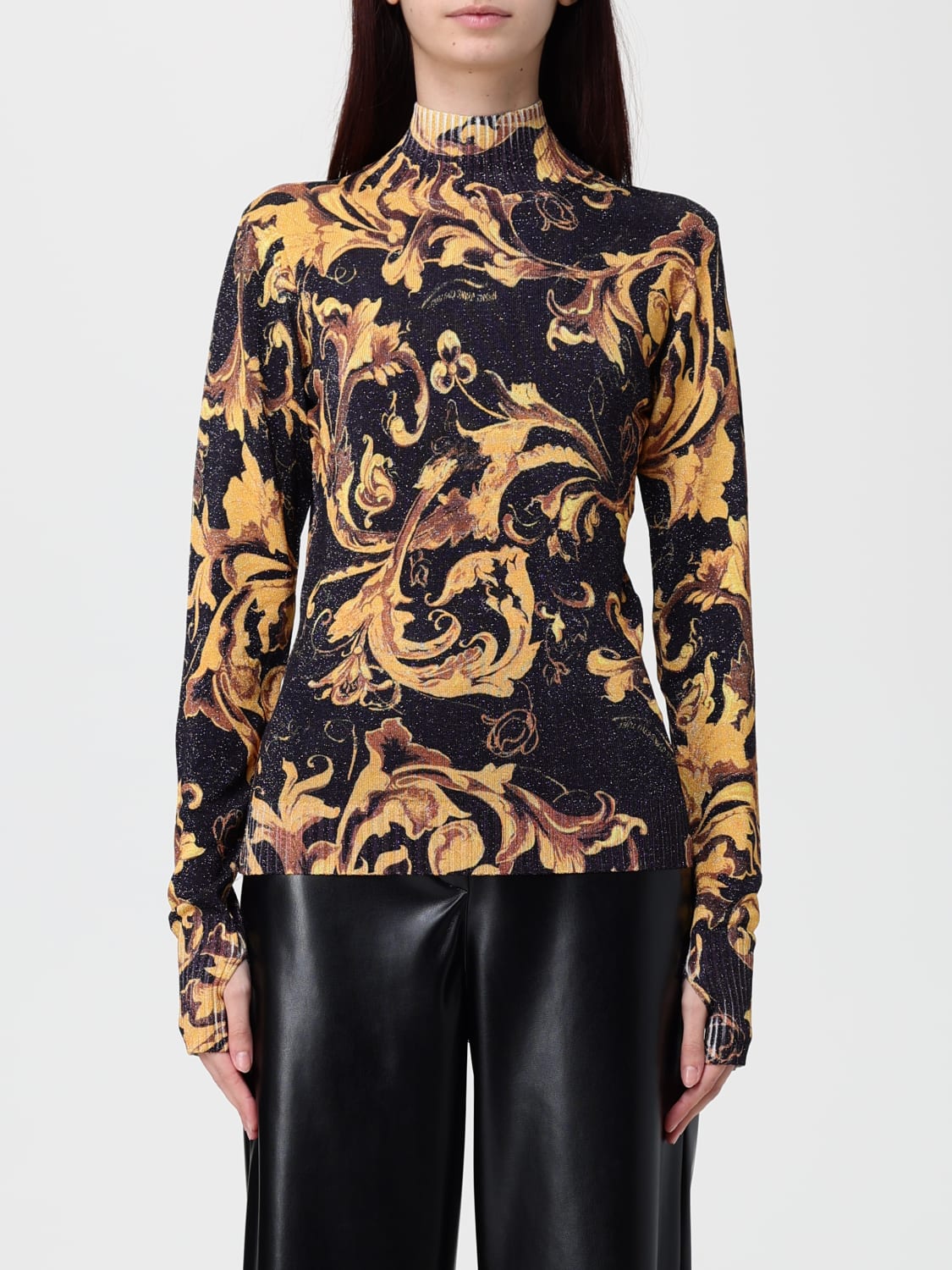 VERSACE JEANS COUTURE SWEATER: Sweater woman Versace Jeans Couture, Black - Img 1