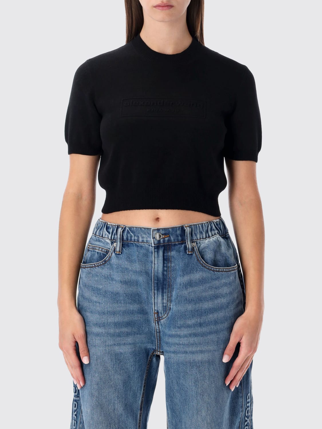 ALEXANDER WANG SWEATER: T-shirt woman Alexander Wang, Black - Img 1