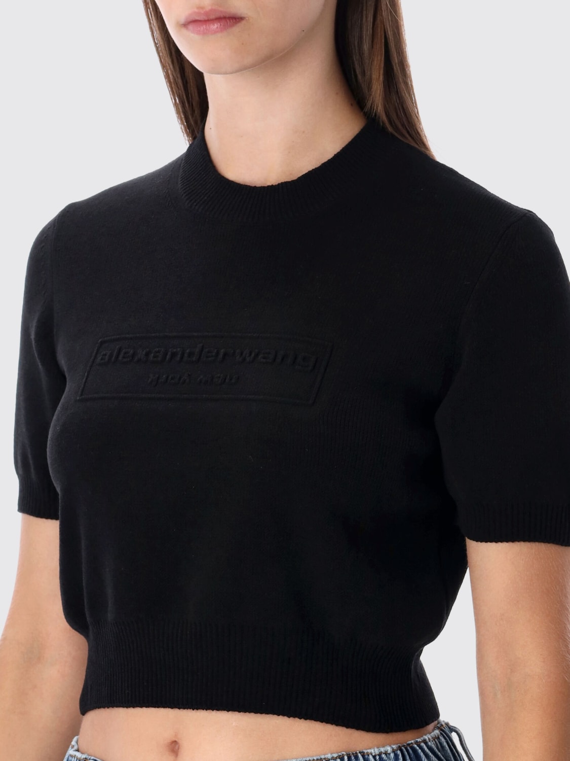 ALEXANDER WANG SWEATER: T-shirt woman Alexander Wang, Black - Img 3