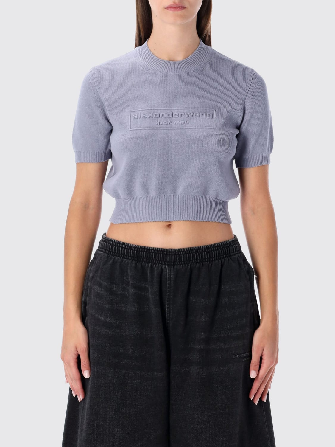 ALEXANDER WANG JUMPER: T-shirt woman Alexander Wang, Grey - Img 1