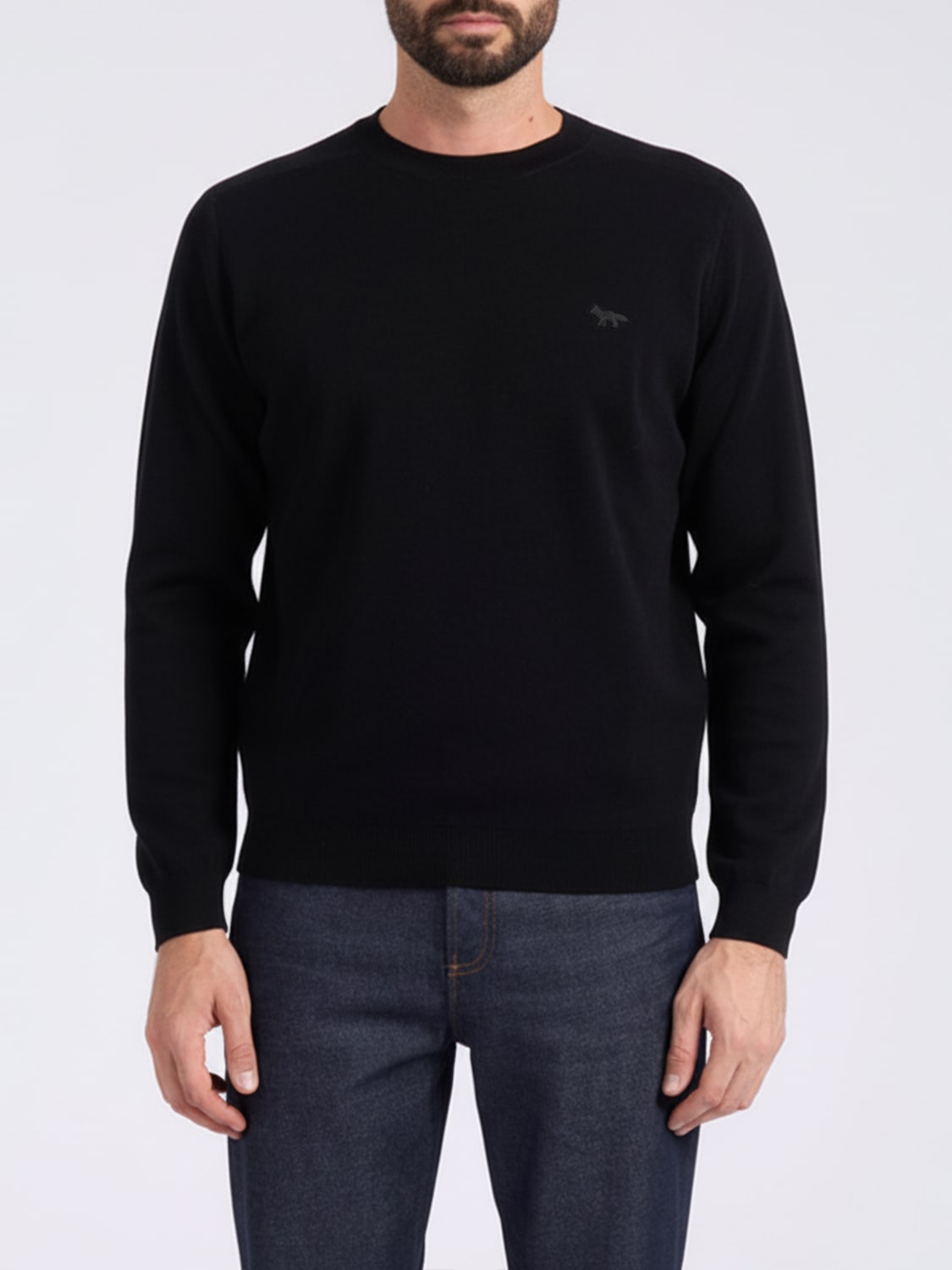 MAISON KITSUNÉ 毛衣: 卫衣 男士 Maison KitsunÉ, 黑色 - Img 1