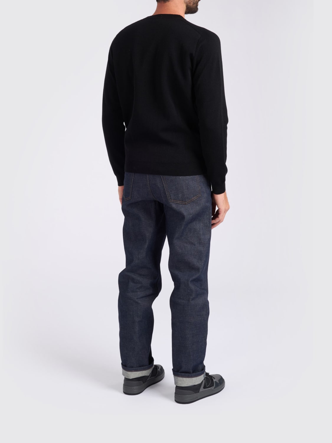 MAISON KITSUNÉ 毛衣: 卫衣 男士 Maison KitsunÉ, 黑色 - Img 3