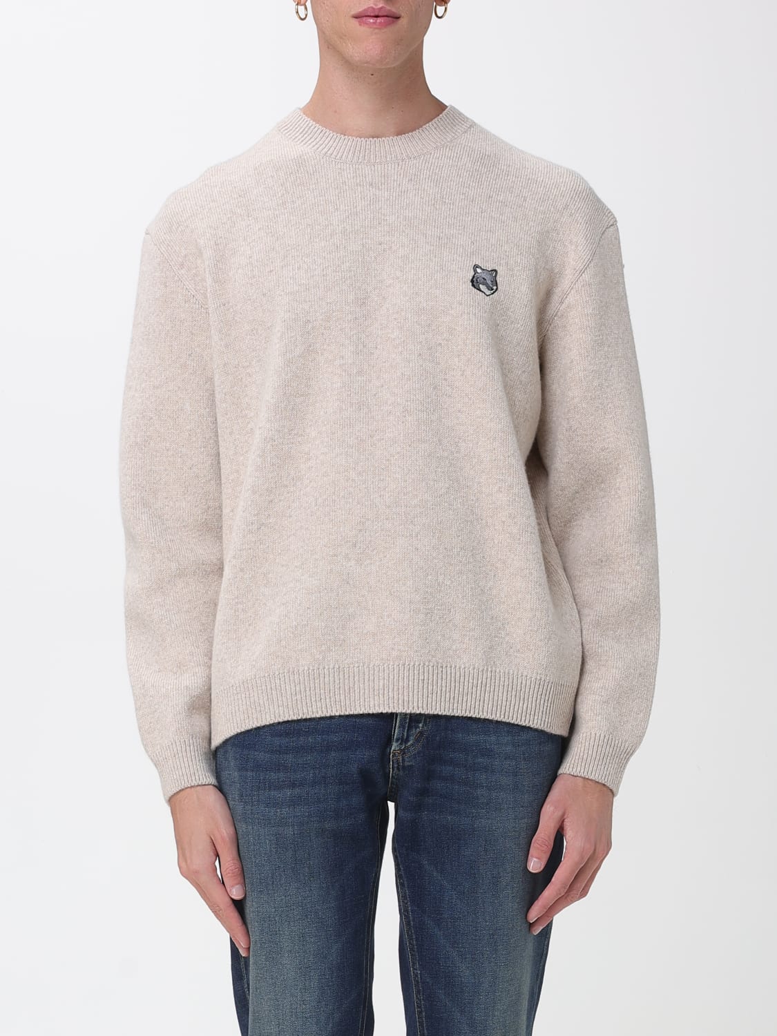 MAISON KITSUNÉ PULLOVER: Sweatshirt herren Maison KitsunÉ, Beige - Img 1
