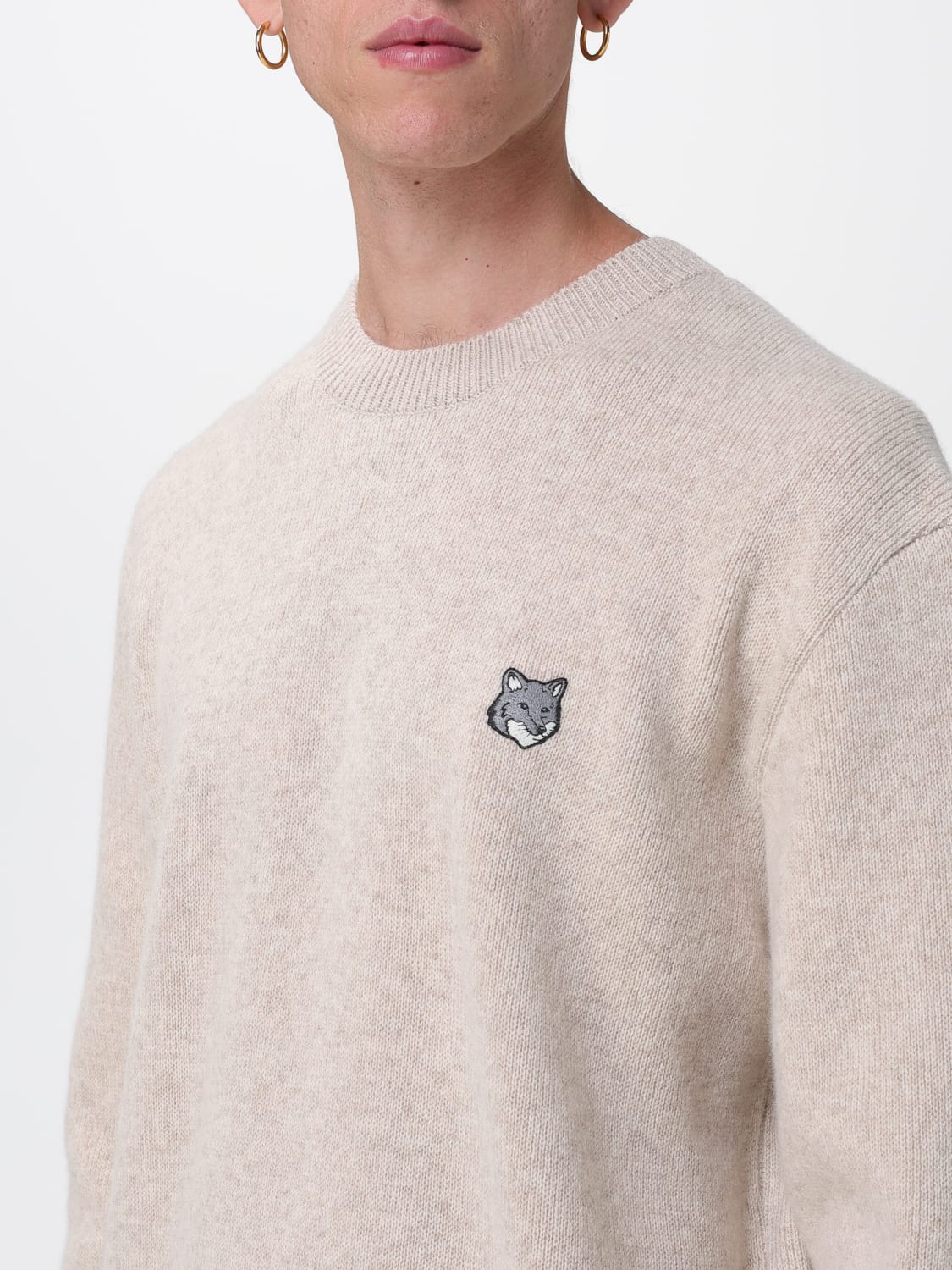 MAISON KITSUNÉ PULLOVER: Sweatshirt herren Maison KitsunÉ, Beige - Img 3