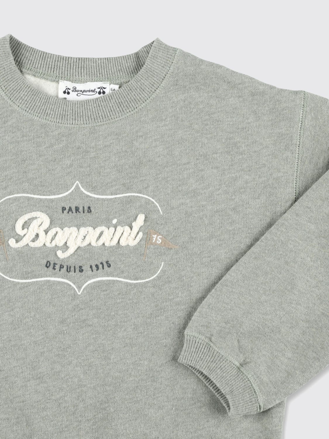 BONPOINT SWEATER: Sweater kids Bonpoint, Mint - Img 3