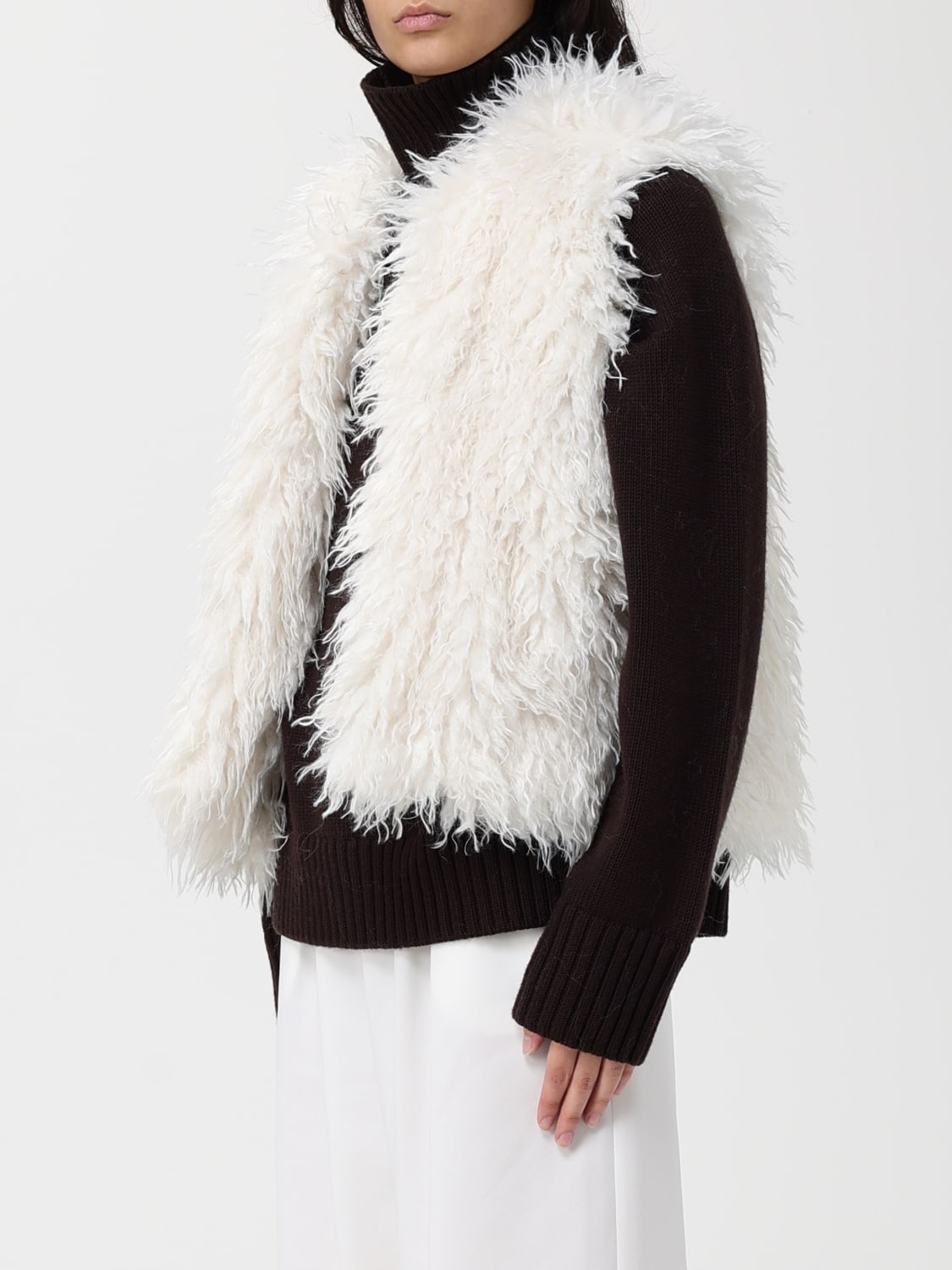 MICHAEL KORS FUR COAT: Coat woman Michael Kors, White - Img 3