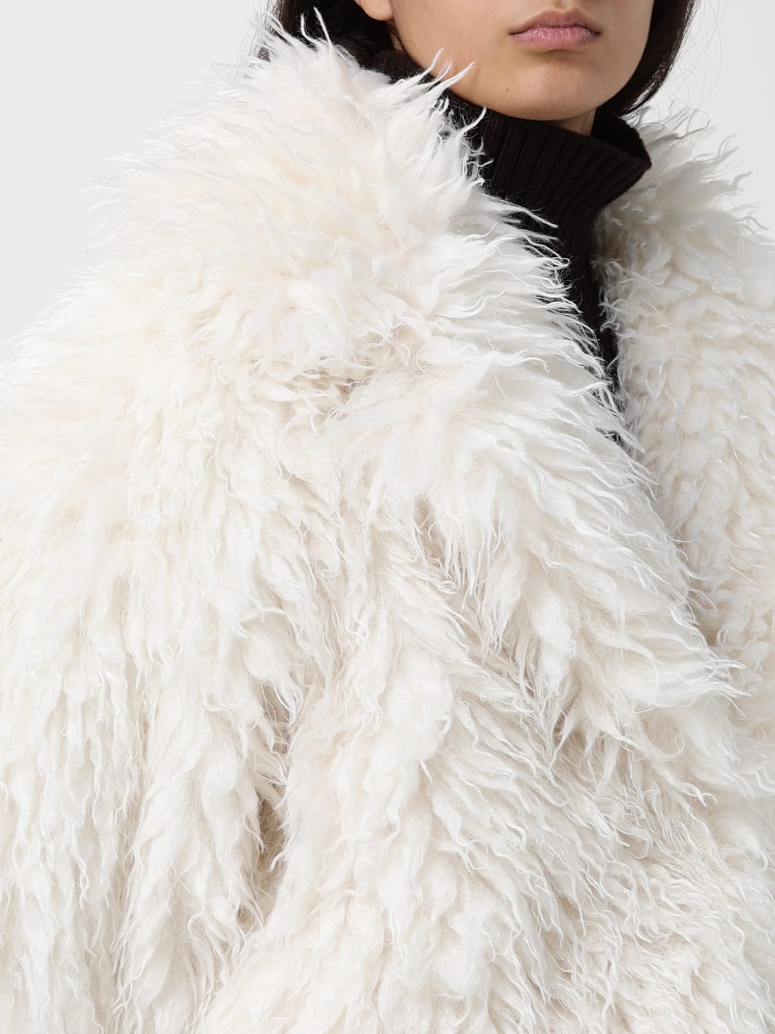 MICHAEL KORS PELLICCIA: Caban Michael Kors in shearling sintetico , Bianco - Img 4