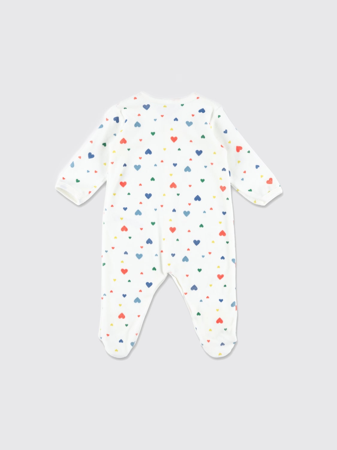 PETIT BATEAU TUTA: Tuta in cotone con cuori Petit Bateau, Rosso - Img 2