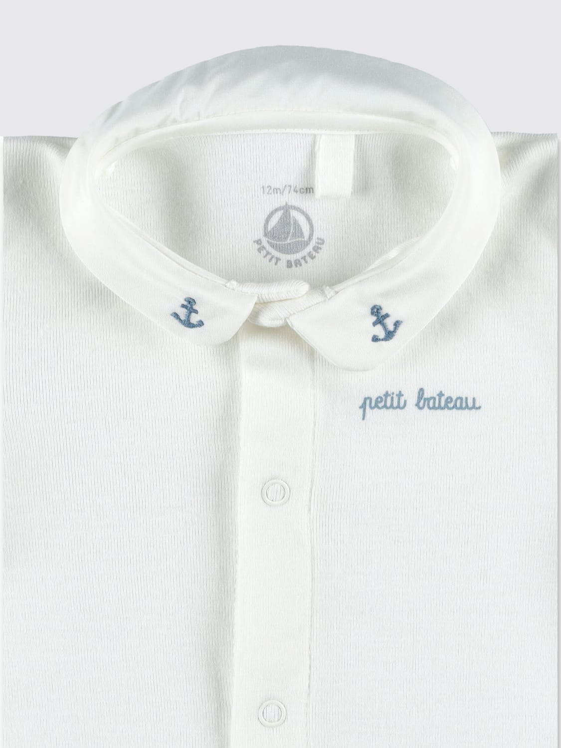 PETIT BATEAU BODYSUIT: Romper kids Petit Bateau, White - Img 3