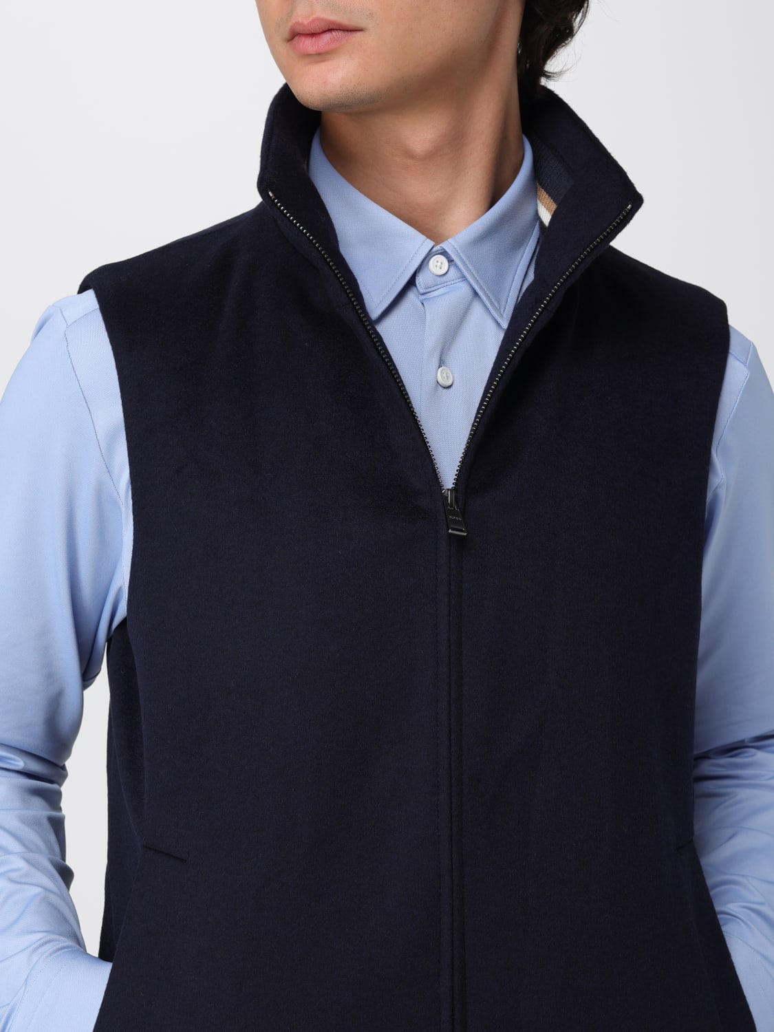 BOSS ABRIGO: Abrigo hombre Boss, Azul Oscuro - Img 4