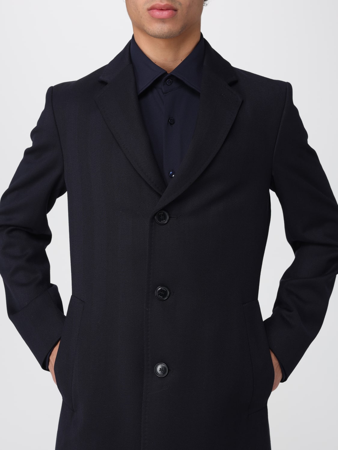 BOSS ABRIGO: Abrigo hombre Boss, Azul Oscuro - Img 4