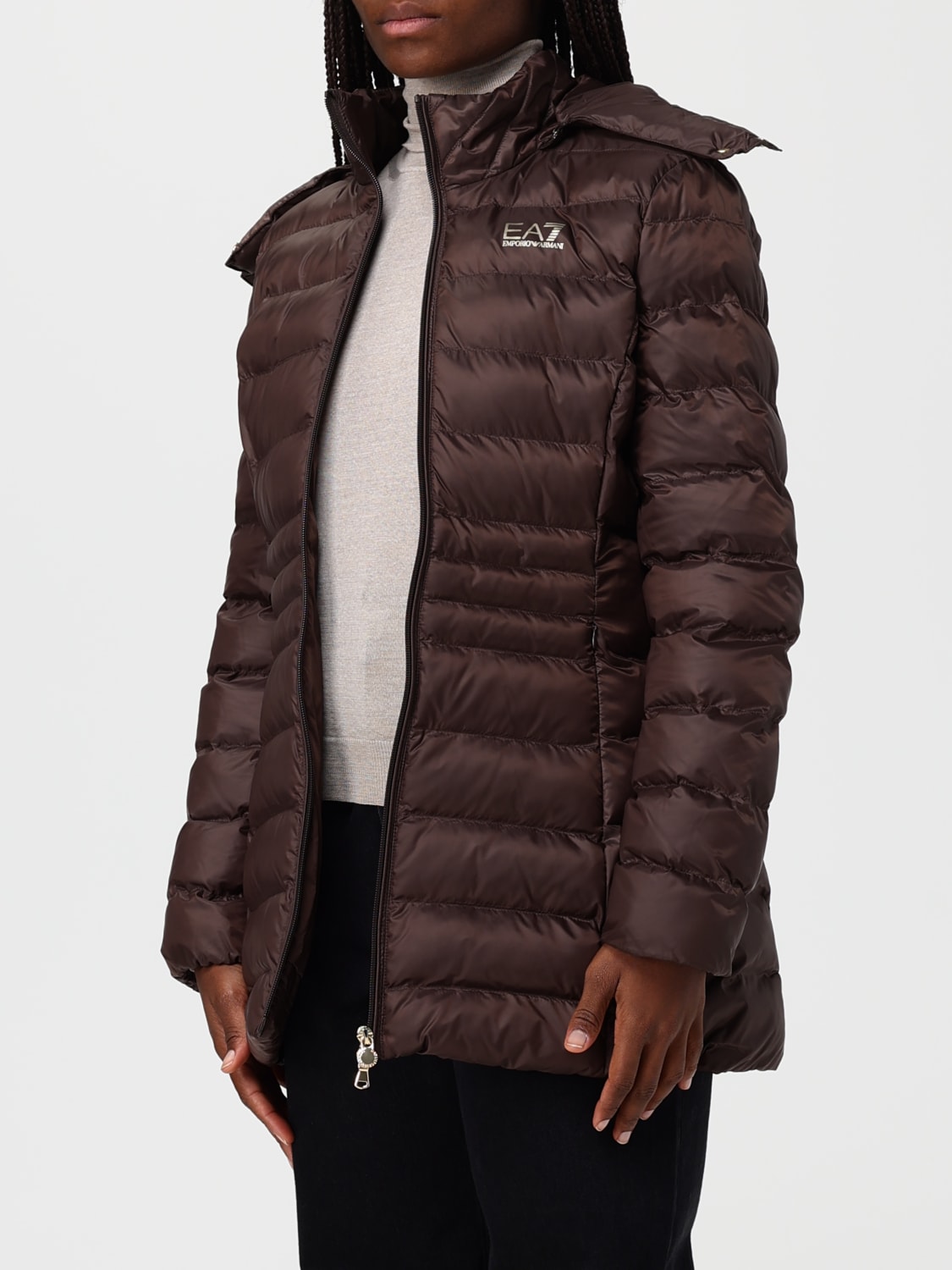 EA7 JACKET: Jacket woman Ea7, Brown - Img 3