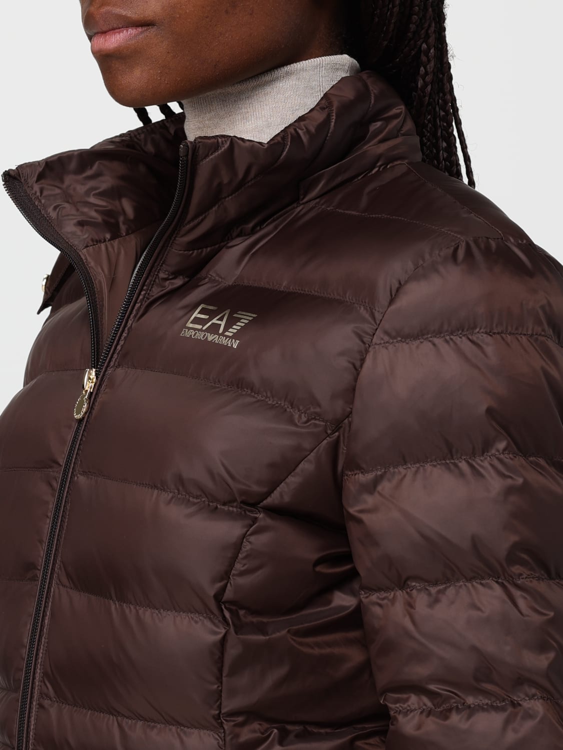 EA7 JACKET: Jacket woman Ea7, Brown - Img 4