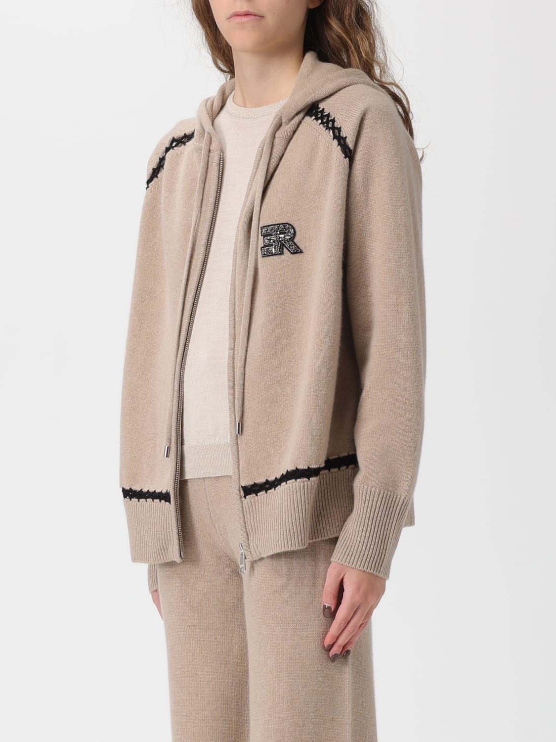 ERMANNO FIRENZE SWEATSHIRT: Cardigan woman Ermanno Firenze, Grey - Img 3