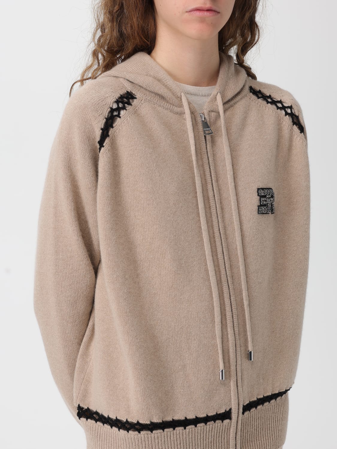 ERMANNO FIRENZE SWEATSHIRT: Cardigan woman Ermanno Firenze, Grey - Img 4