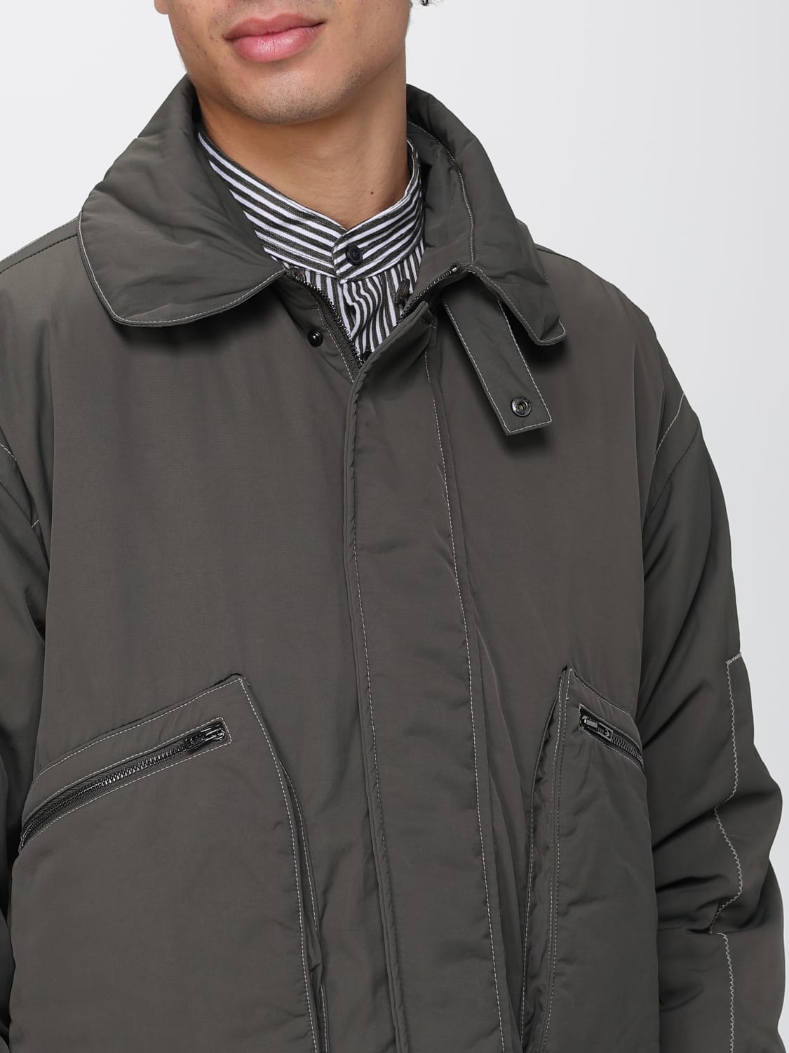 EMPORIO ARMANI GIACCA: Bomber Emporio Armani in nylon e shearling sintetico , Nero - Img 4