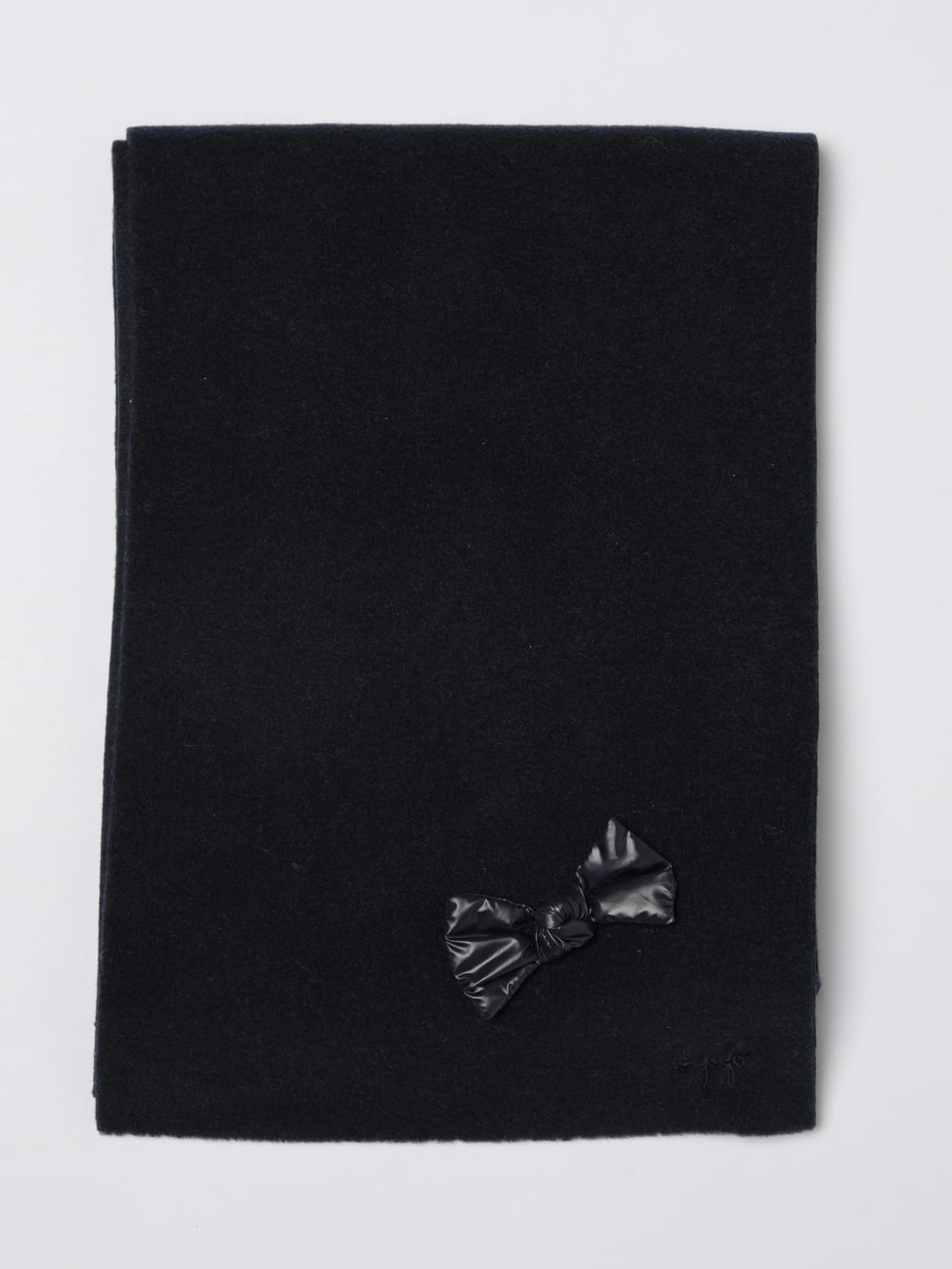 IL GUFO SCIARPA: Sciarpa Il Gufo in misto viscosa con fiocco , Blue - Img 1