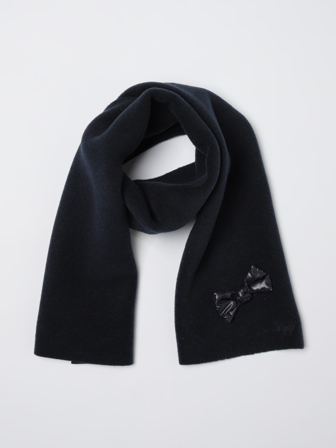 IL GUFO SCIARPA: Sciarpa Il Gufo in misto viscosa con fiocco , Blue - Img 2
