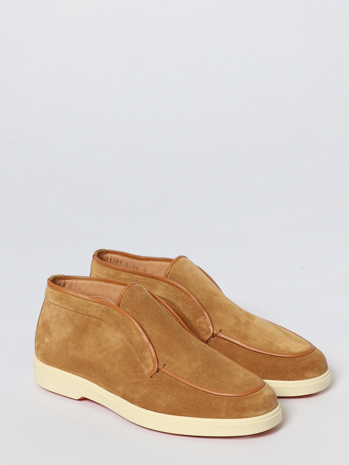 SANTONI BOOTS: Sneakers woman Santoni, Brown - Img 2