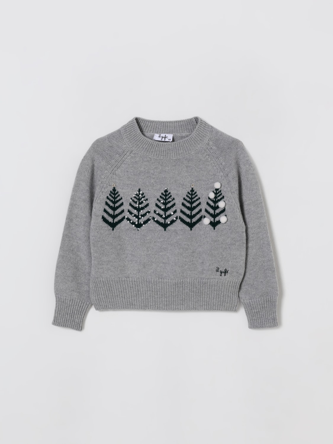IL GUFO SWEATER: Sweater kids Il Gufo, Grey - Img 1