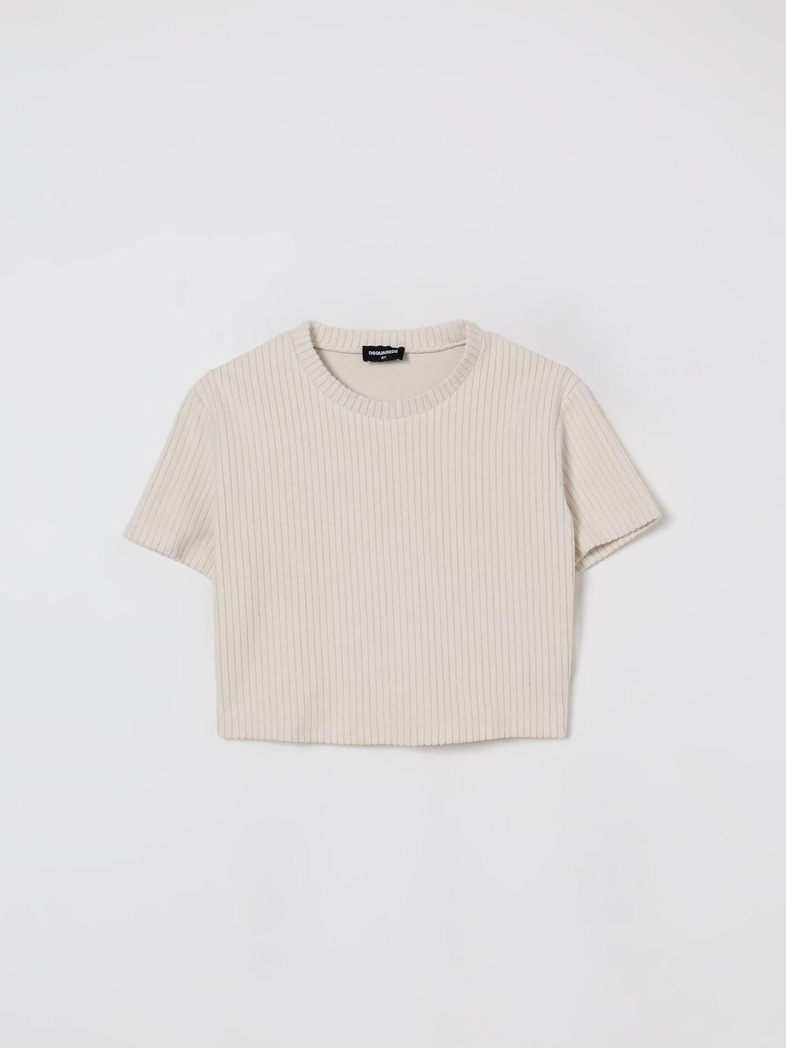 DSQUARED2 T-SHIRT: T-shirt Dsquared2 in cotone , Panna - Img 1