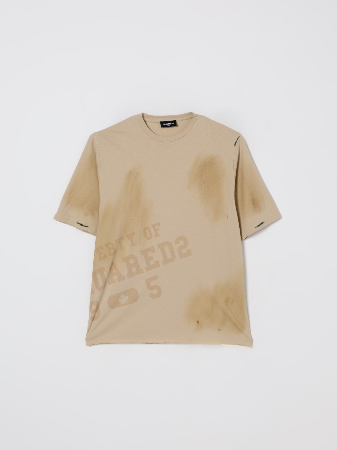 DSQUARED2 T-SHIRT: T-shirt kids Dsquared2, Beige - Img 1
