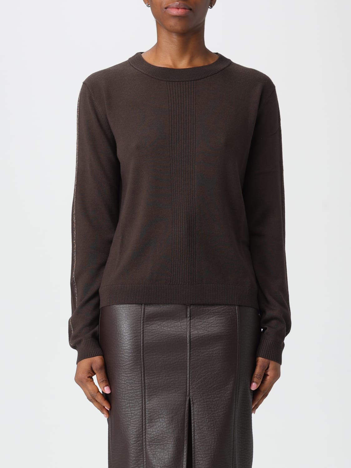 PATRIZIA PEPE SWEATER: Sweater woman Patrizia Pepe, Brown - Img 1