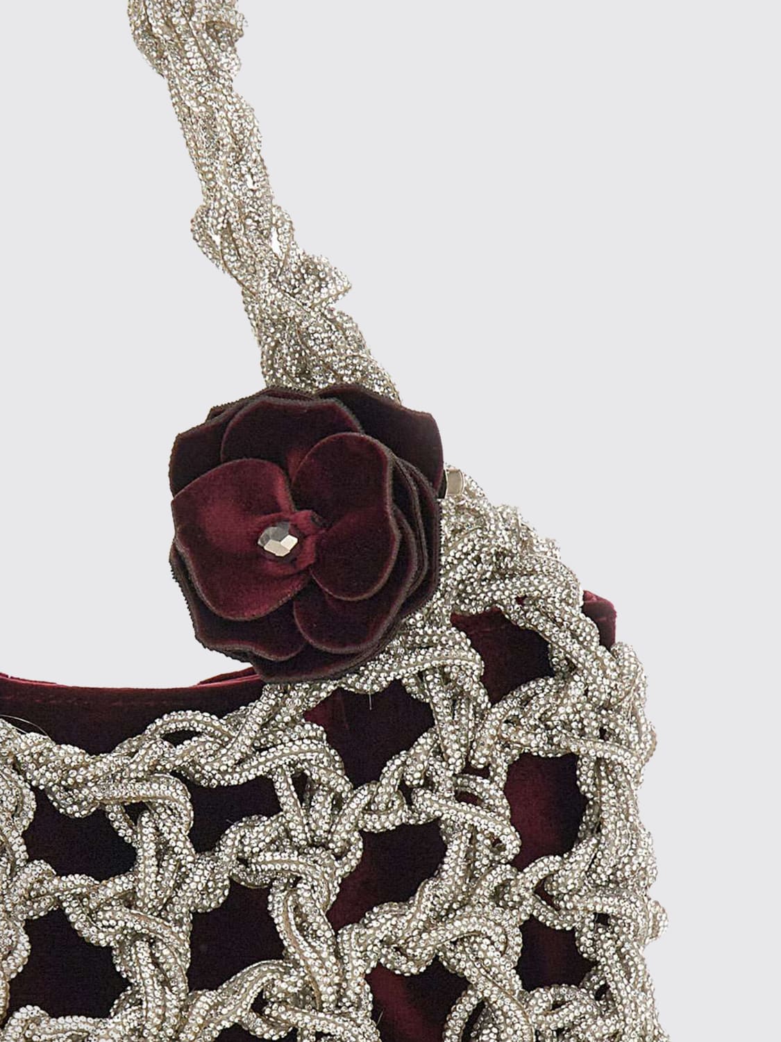 TWENTY FOURHAITCH HANDTASCHE: Schultertasche damen Twenty Fourhaitch, Pflaume - Img 3