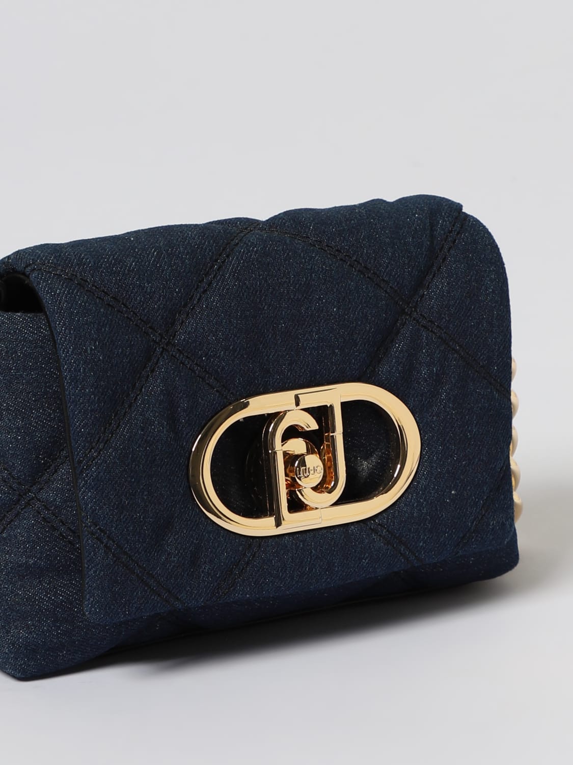 LIU JO BORSA MINI: Borsa Liu Jo in denim matelassè , Blue - Img 3